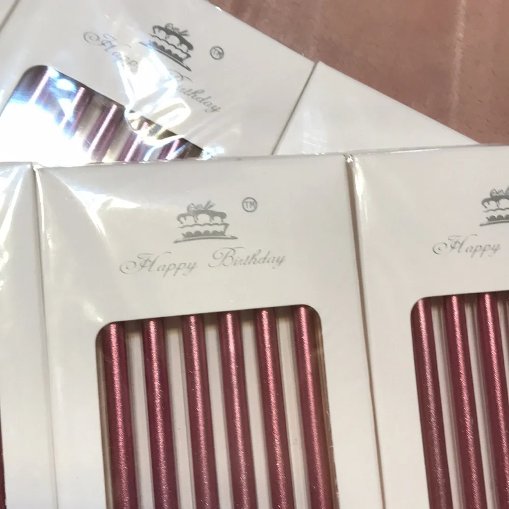 Candles-Long Thin Cake/Cupcake Candles Total 72